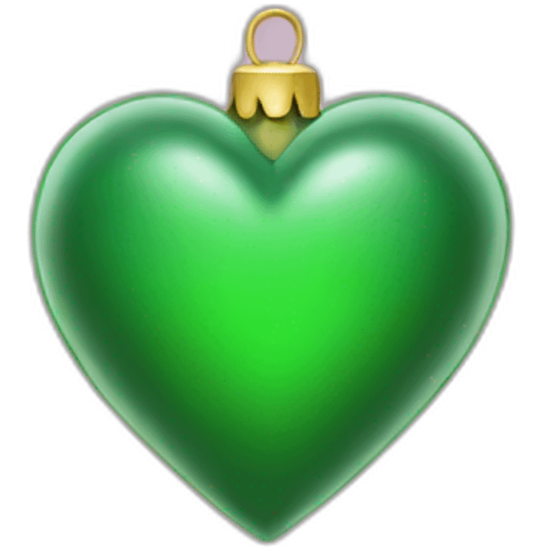 green heart christmas emoji