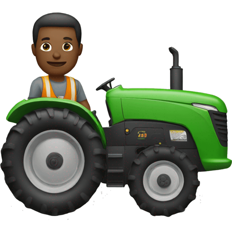 Man with tractor  emoji