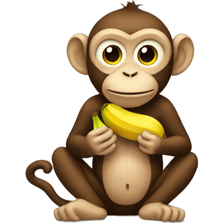 Monkey eating banana  emoji