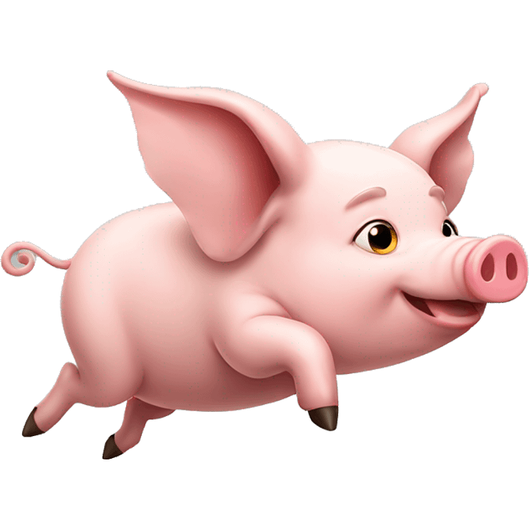 Pig flying emoji