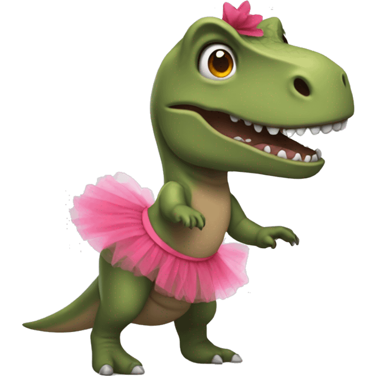 Trex wearing a tutu emoji