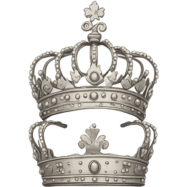 royal crown line drawing emoji