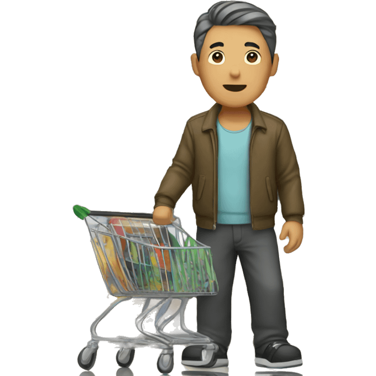 asian man shopping emoji