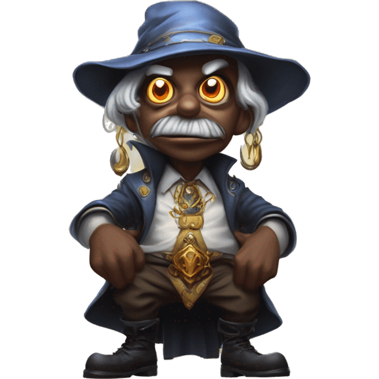 Warcraft soul collector in Uncle Scrooge style, oil paint, mysterious eyes, intricate lips, masterpiece pose, odd perspective, beautiful, desirable, logical emoji