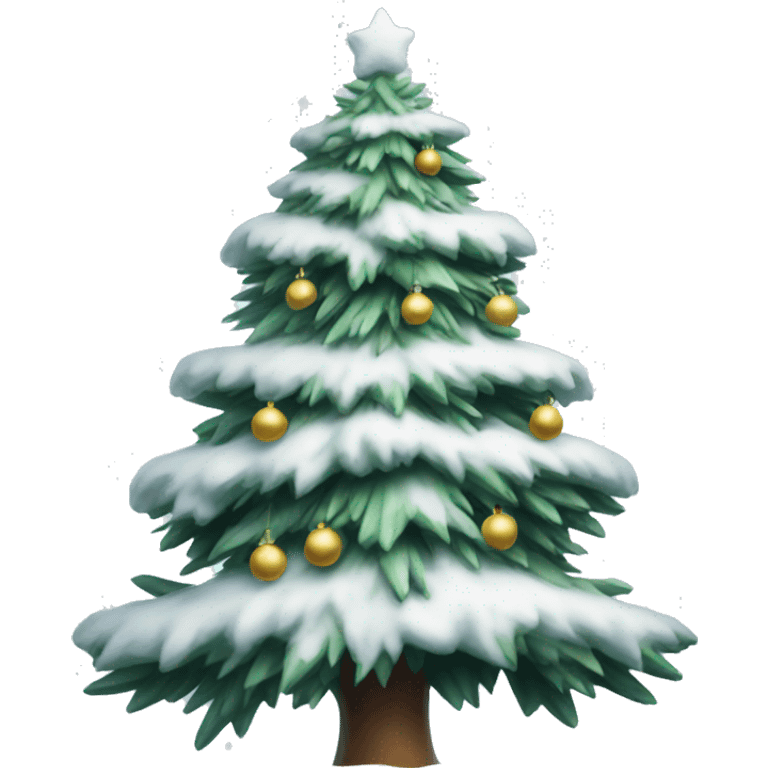 Snowy Christmas tree emoji