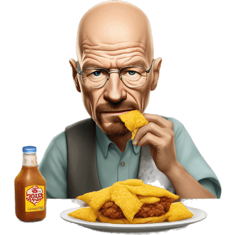 Walter White eating los pollos hermanos emoji