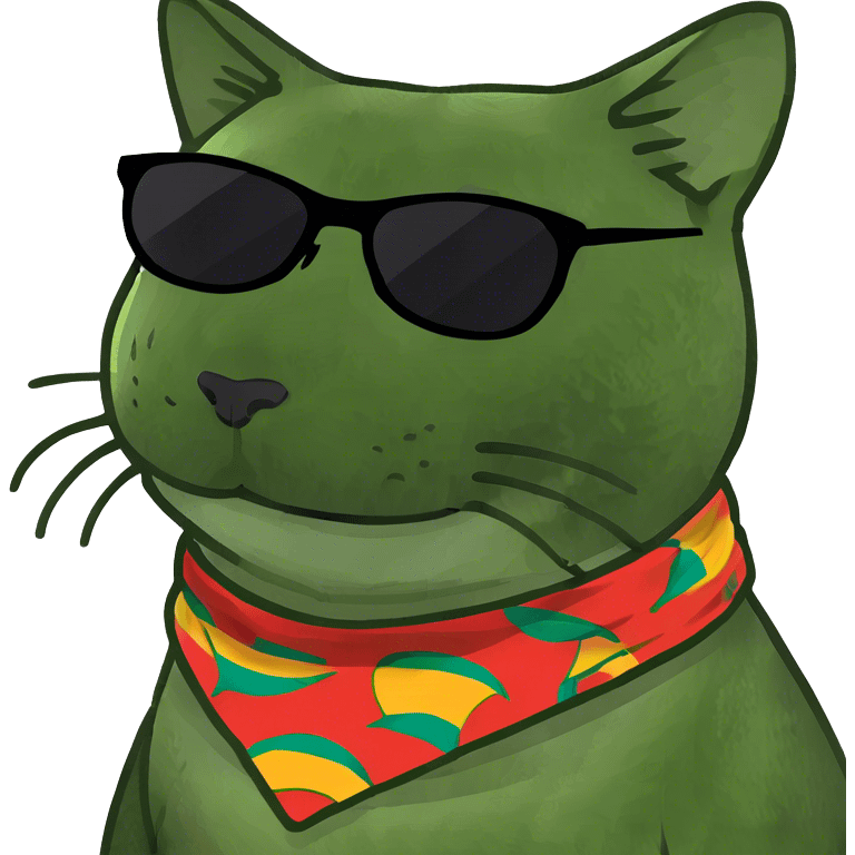 Cat with sunglasses emoji