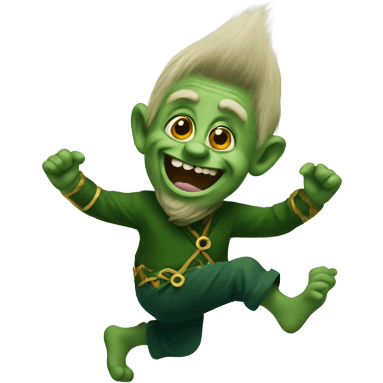 Troll doing the Irish jig emoji