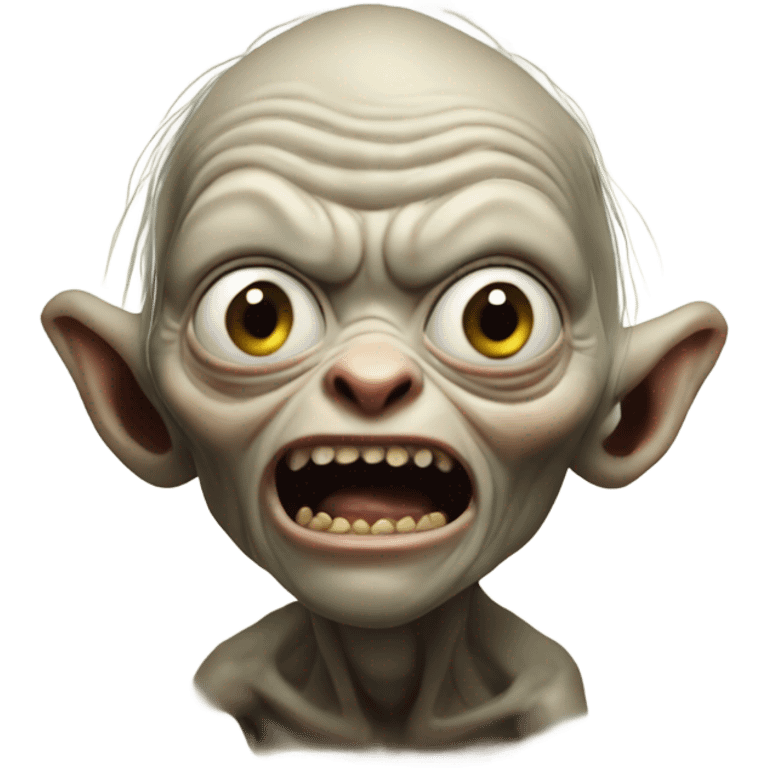 Gollum from lord of the rings screaming emoji