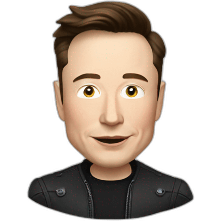 elon musk in a tesla emoji