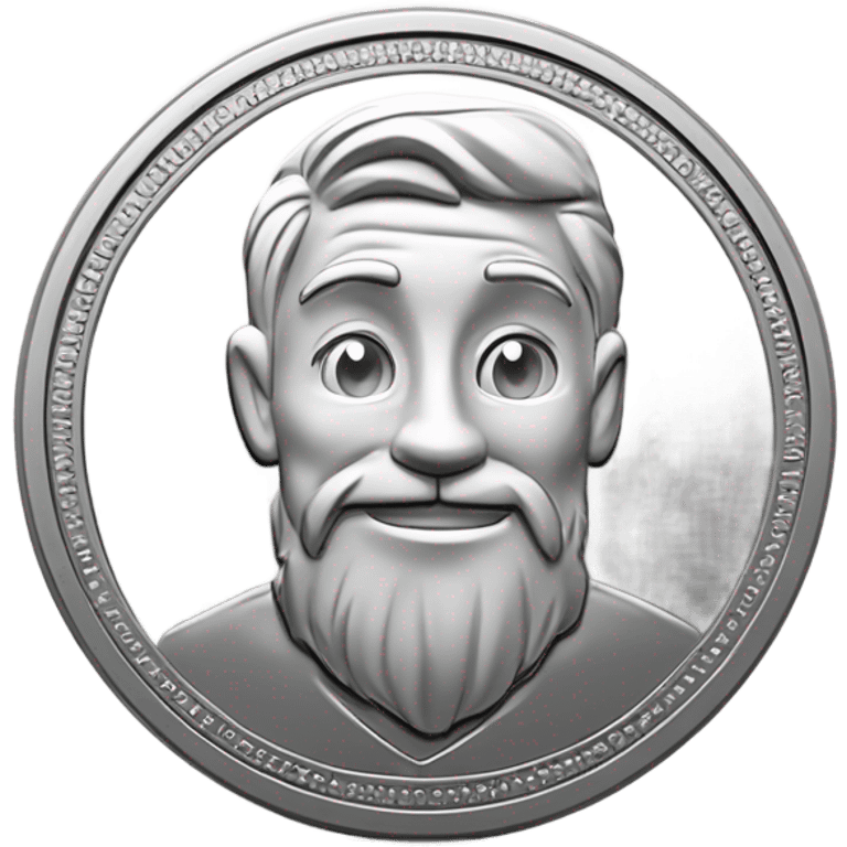 Cartoon coin that says the word Logan emoji