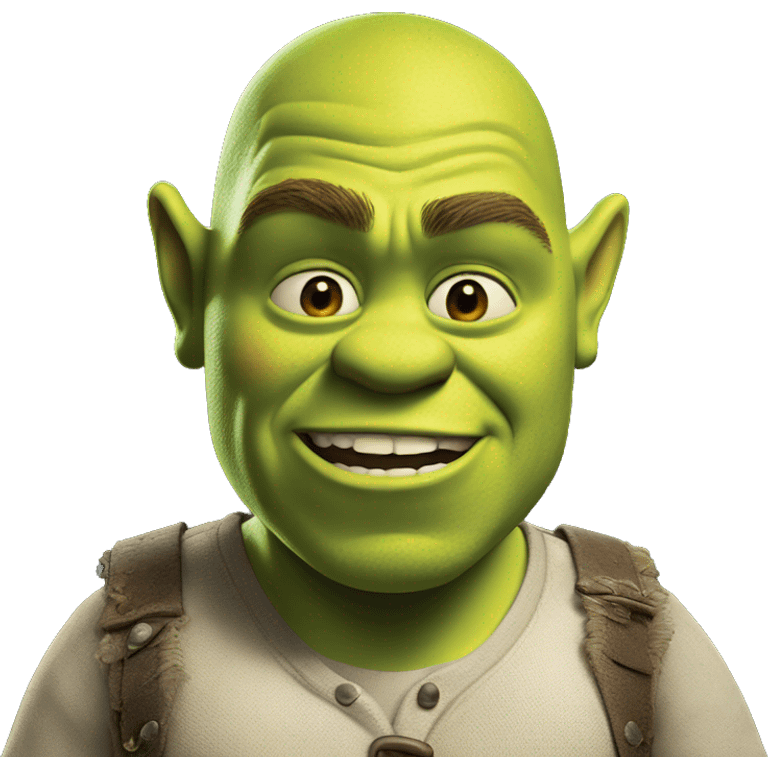 Shrek hitting the griddy emoji