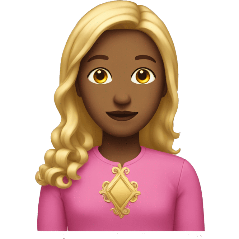 pink and gold person emoji