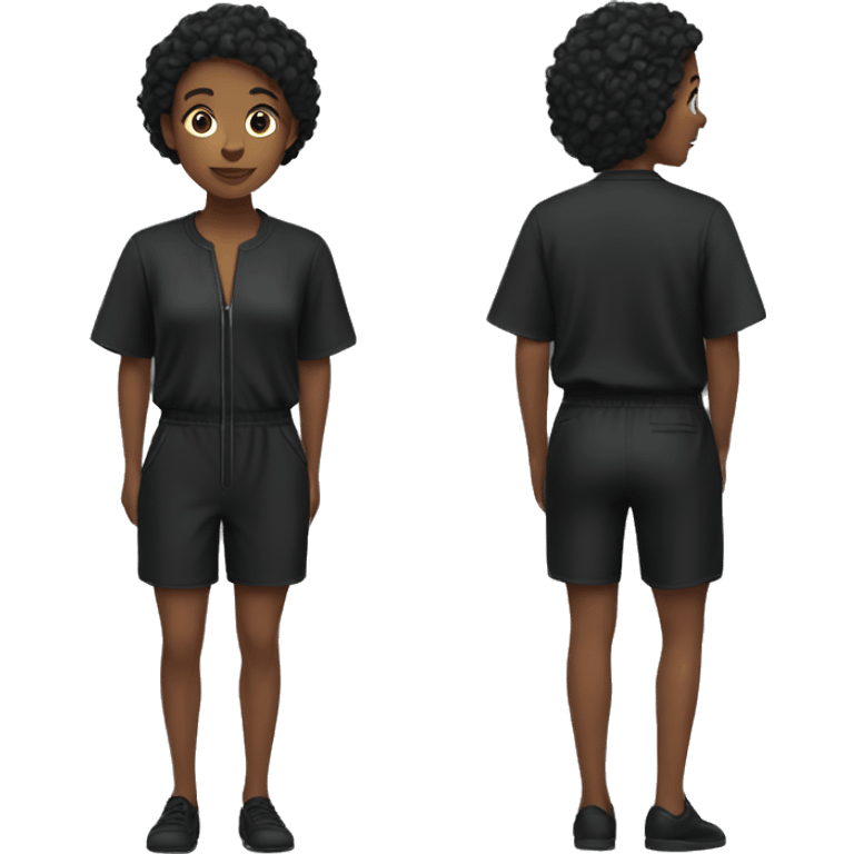 black short jumpsuit emoji