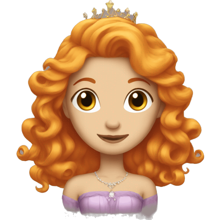 Orange hair princess  emoji