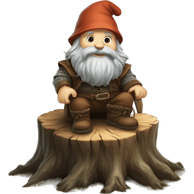 Dwarf on a stump emoji