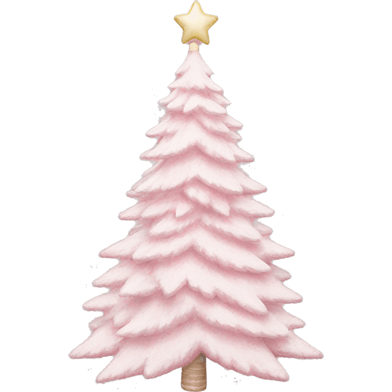 Loveshackfancy pink and white Christmas tree emoji