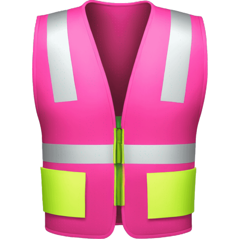 Pink saftey vest emoji