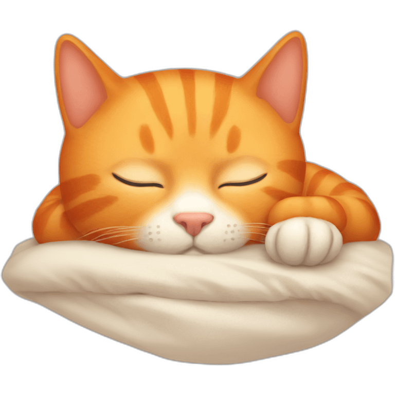 Orange cat sleeping emoji