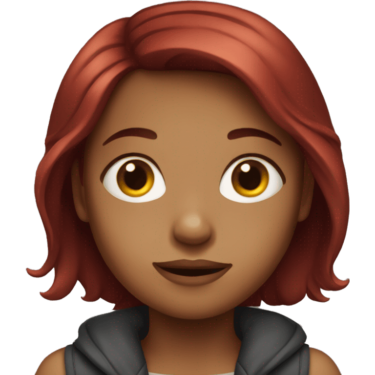 dark red haired girl emoji