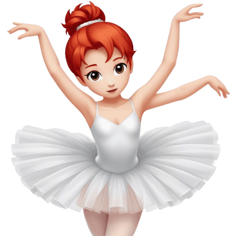 Ballet dancer red hair emoji