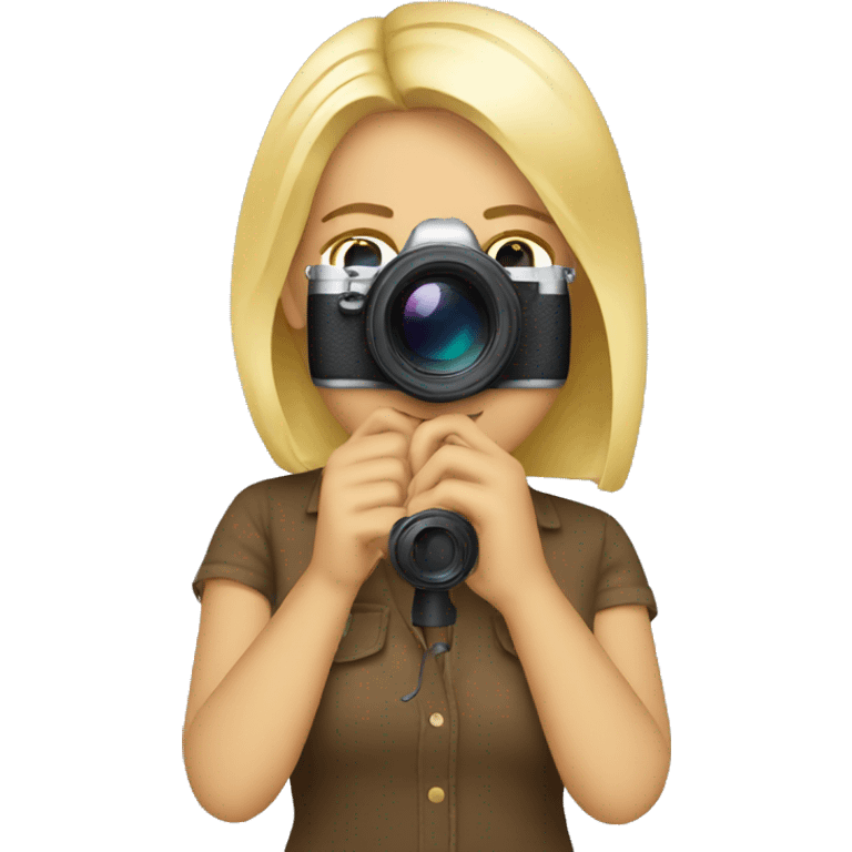 blonde female photographer emoji