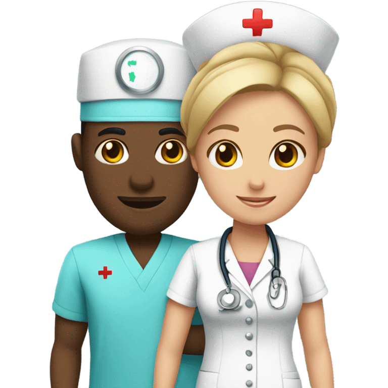 Nurse and boyfriend  emoji