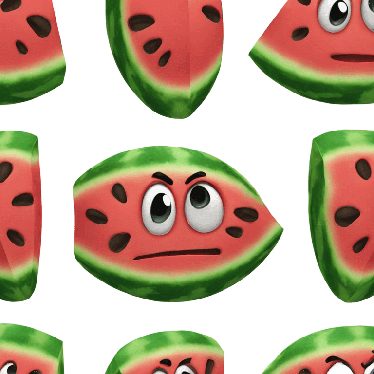 Angry watermelon emoji