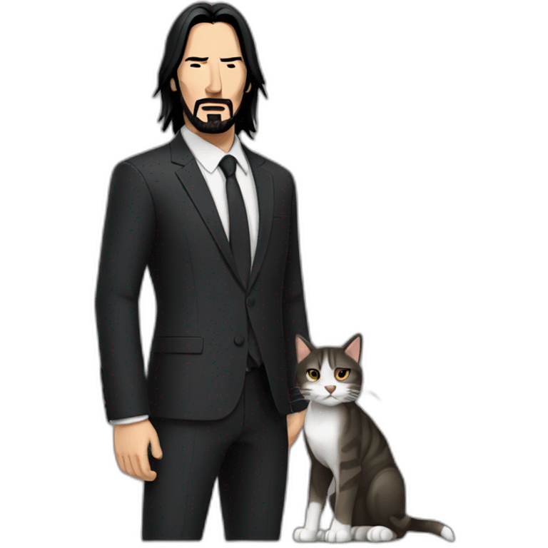 John Wick with a cat emoji