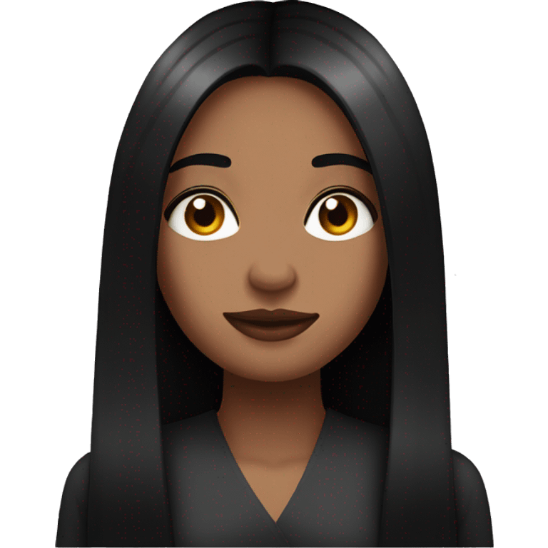 woman, face palming, brown skin, long black straight hair, makeup emoji