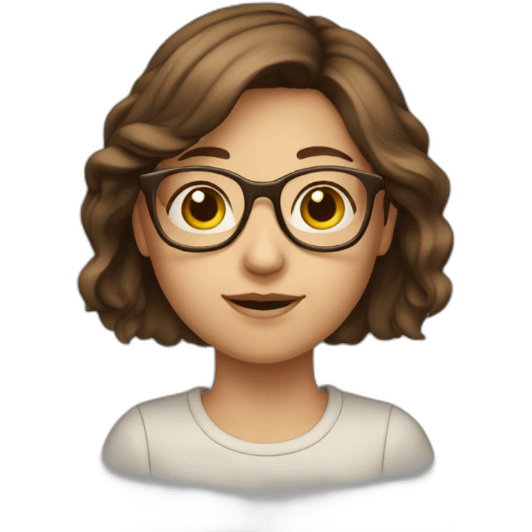 girl-with-brown-hair-and-round-glasses emoji