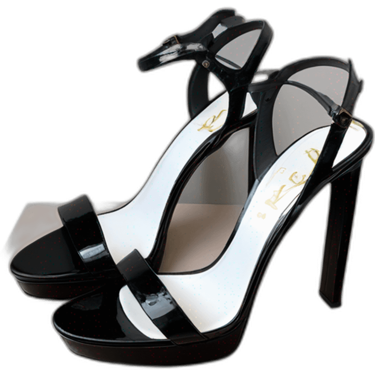 Ysl heel sandal  TRIBUTE PLATFORM SANDAL black PATENT LEATHER emoji