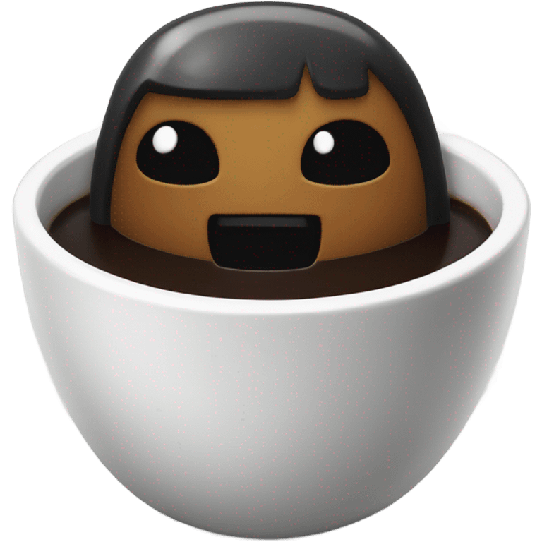 black sugar boba in a small bowl emoji