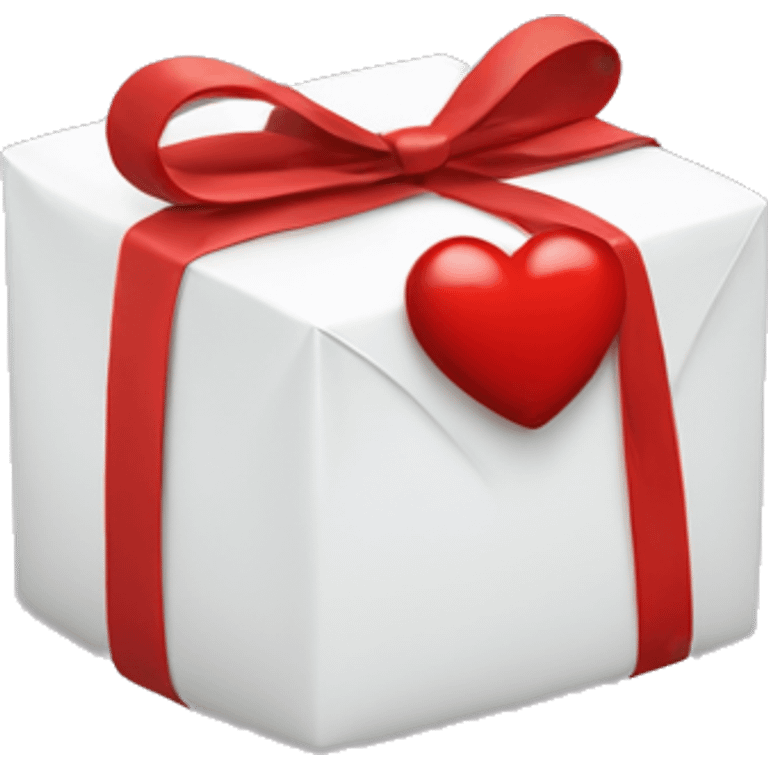 Red heart wrapped in a white gift bow  emoji