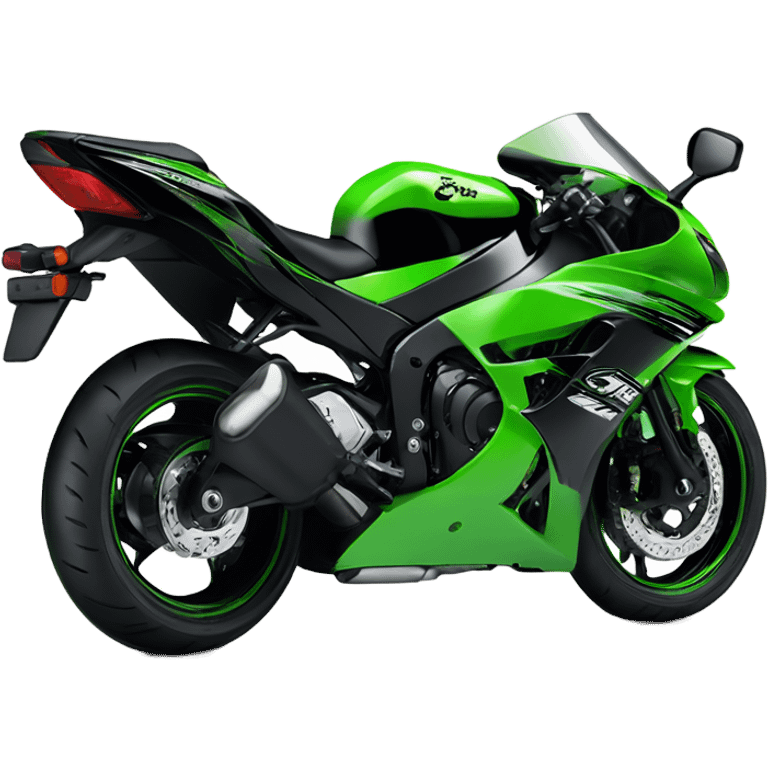 Kawasaki ZX6R in Green and Black emoji