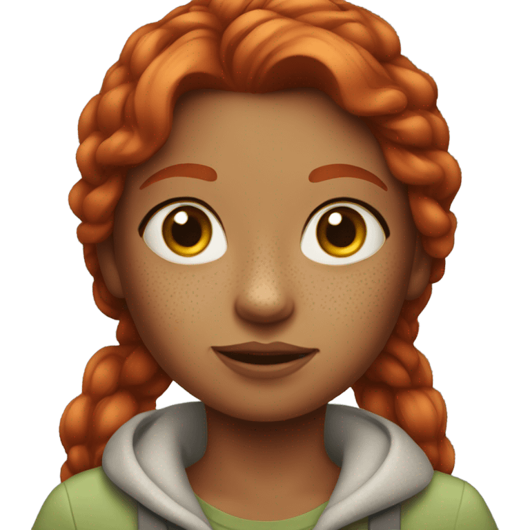 Red headed girl with freckles emoji