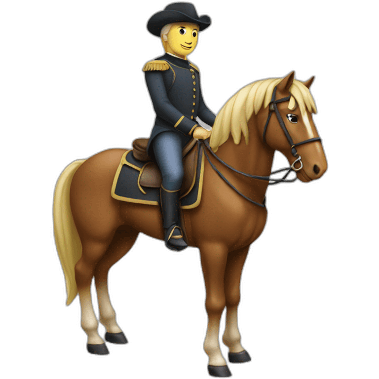 Pierre sur un cheval emoji