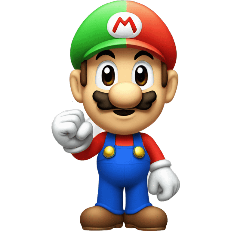 super mario making the quite sign with his finger to his mouth emoji