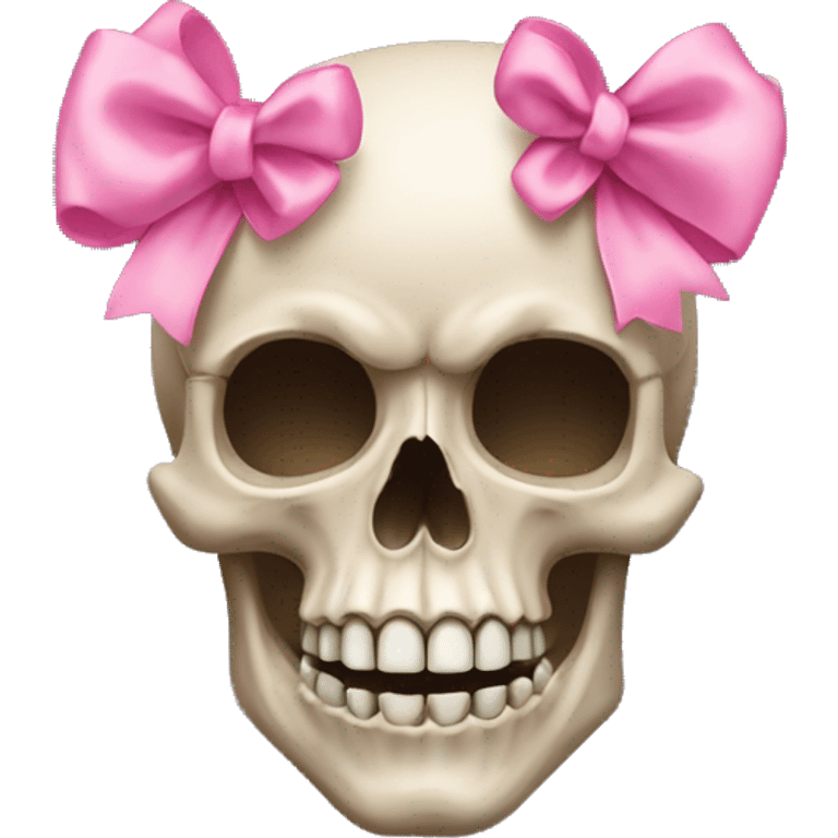 Skull with a pink bow emoji