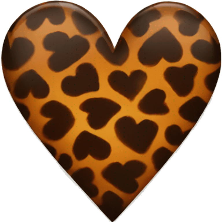 A heart with a tortoiseshell print  emoji