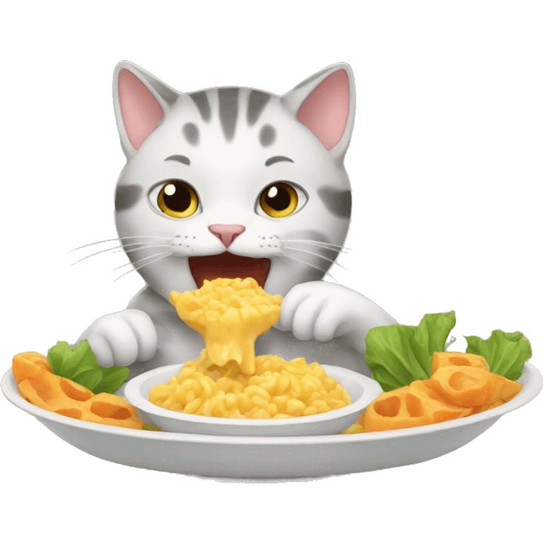 Cat eating emoji