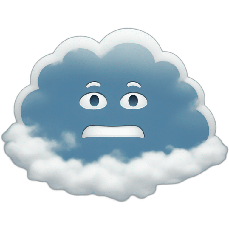 portrait in a cloud emoji