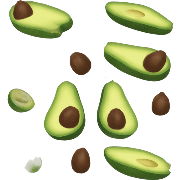 Aguacate con uñas emoji