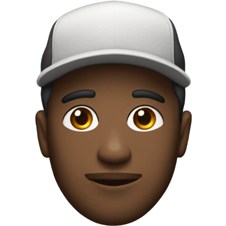 male portrait with backwards hat emoji