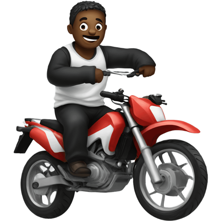 Guy riding a panda emoji