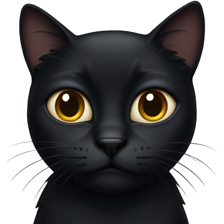 black cat looking annoyed emoji