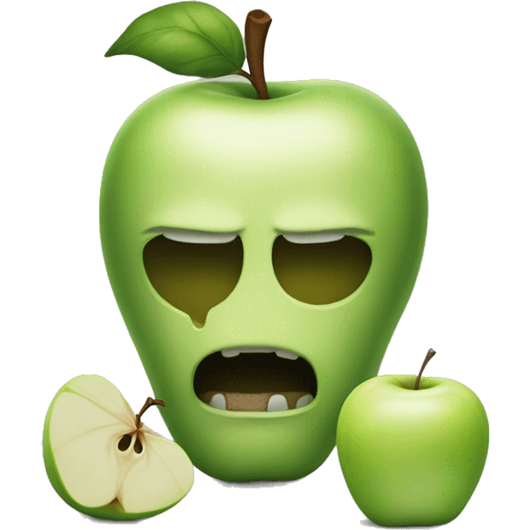 Sick apple emoji