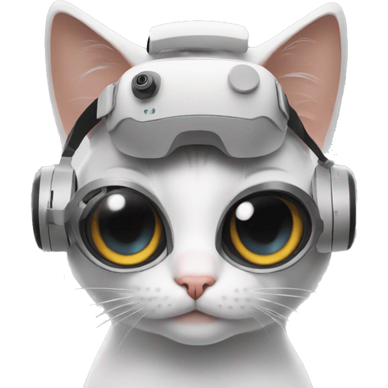 Cat with vr emoji