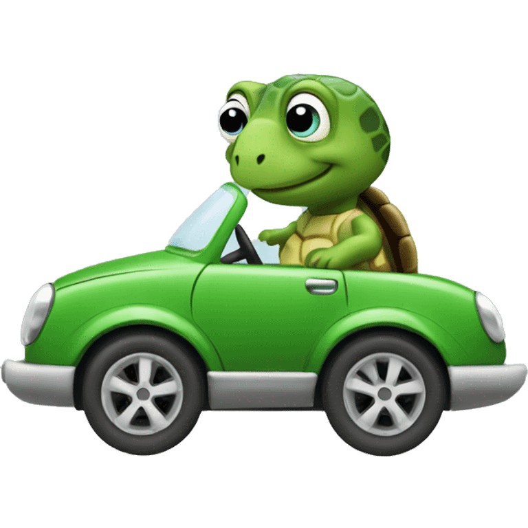 Turtle Riding a car emoji