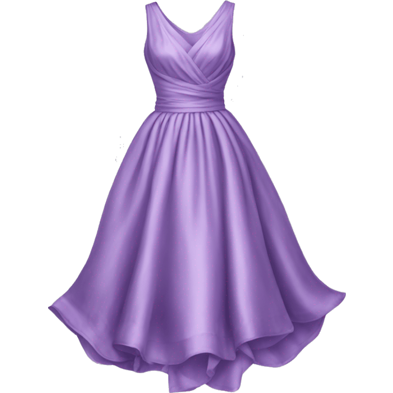 Realistic silk lilac dress isolated emoji